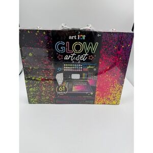 Art 101 Glow Art Set 61 Pieces Neon Drawing Painting Kit 67061 New